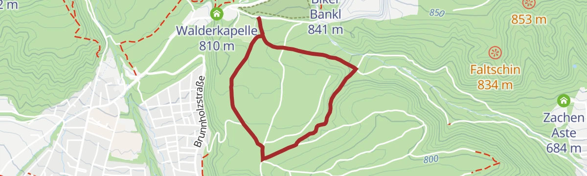 Route map: Laufrunde Bogner Aste
